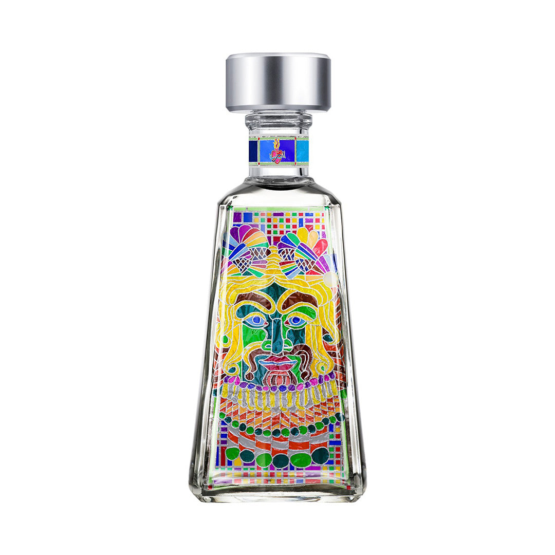 "Tequila 1800 Blanco Essential 750 ml – Edición especial con diseño artístico y sabor puro de agave."