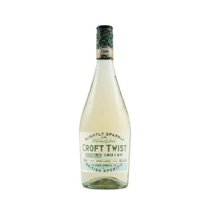 Botella de Aperitivo Croft Twist 750 ML sobre fondo elegante, destacando su color y diseño premium.