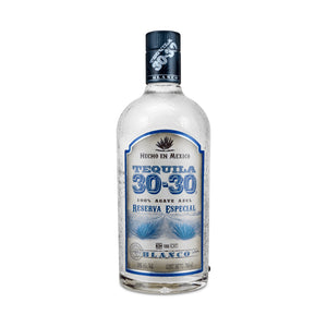 Botella de Tequila 30-30 Blanco 700 ml – Tequila joven 100% agave con notas frescas y herbales
