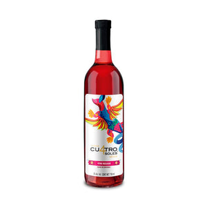 Botella de Vino Cuatro Soles Blanc de Zinfandel 750 ml 8% – vino rosado mexicano fresco y ligero