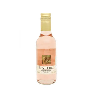 Botella mini de Vino La Cetto Blanc de Zinfandel 187 ml 13.1% – vino rosado mexicano fresco y afrutado