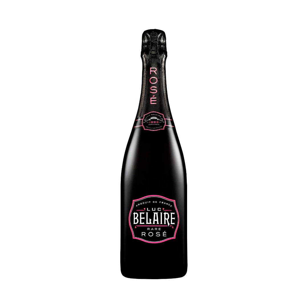 Botella de Champagne Luc Belaire Rosé Fantôme 750 ml – Espumoso rosado con etiqueta luminosa y notas frutales, ideal para celebraciones.
