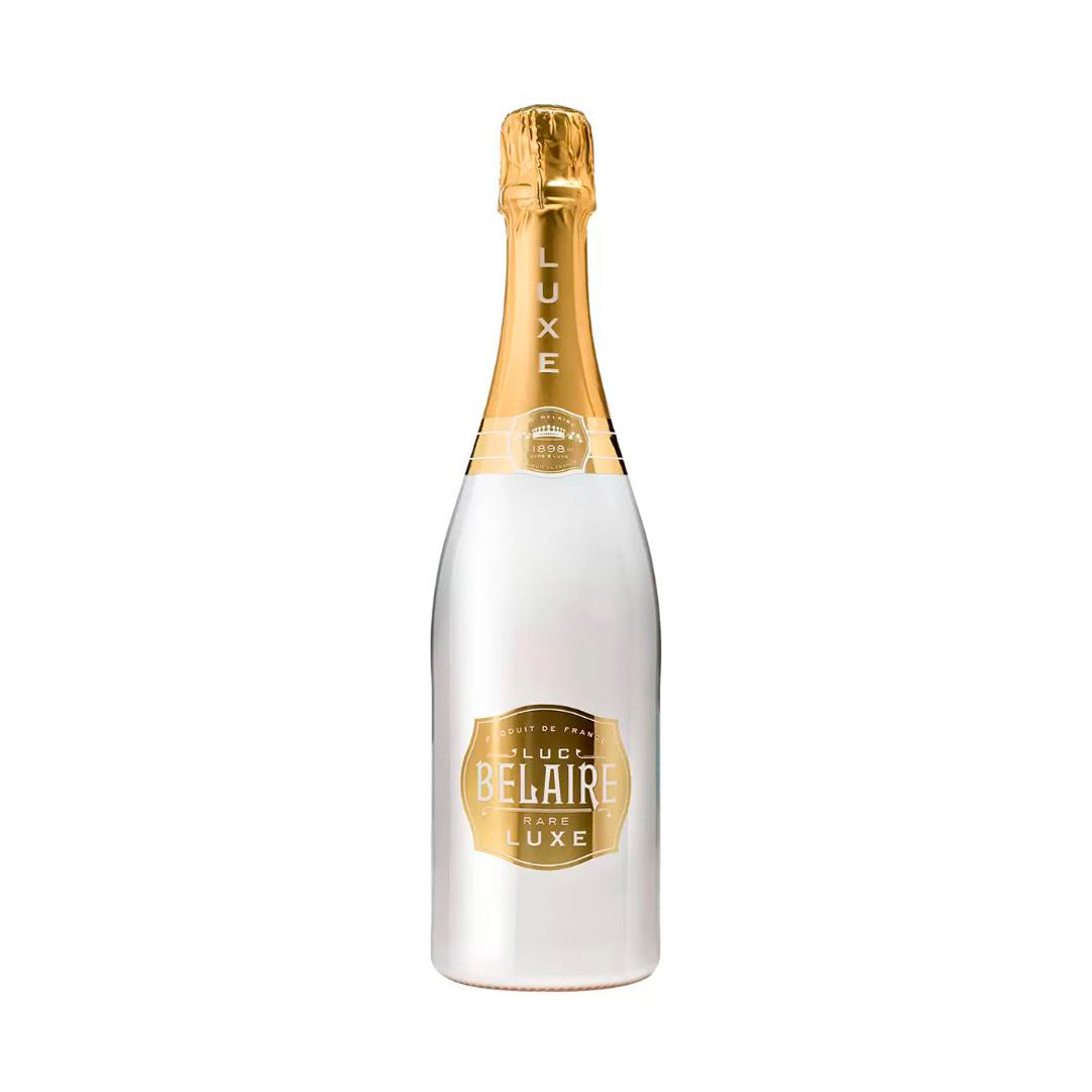 Botella de Champagne Luc Belaire Luxe Fantôme 750 ml – Espumoso blanco con etiqueta luminosa y notas afrutadas y cremosas, ideal para celebraciones elegantes.