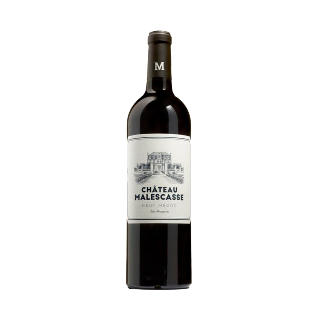 Botella de vino tinto Chateau Malescasse Cru Bourgeois 750 ml, Haut-Médoc, Burdeos


