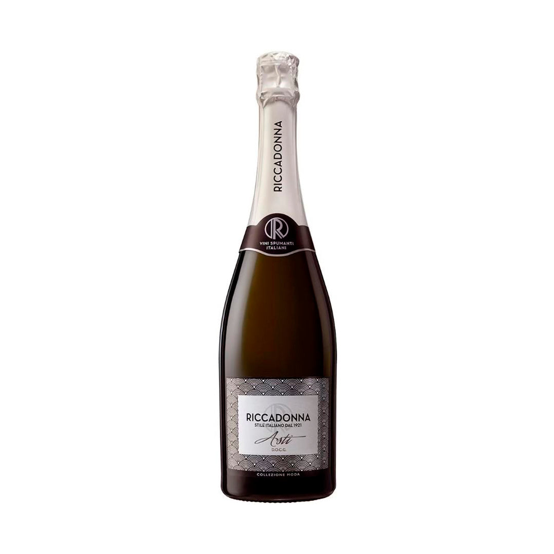 Botella de Asti Riccadonna 750 ml – Vino espumoso italiano dulce con aroma afrutado y suave burbuja