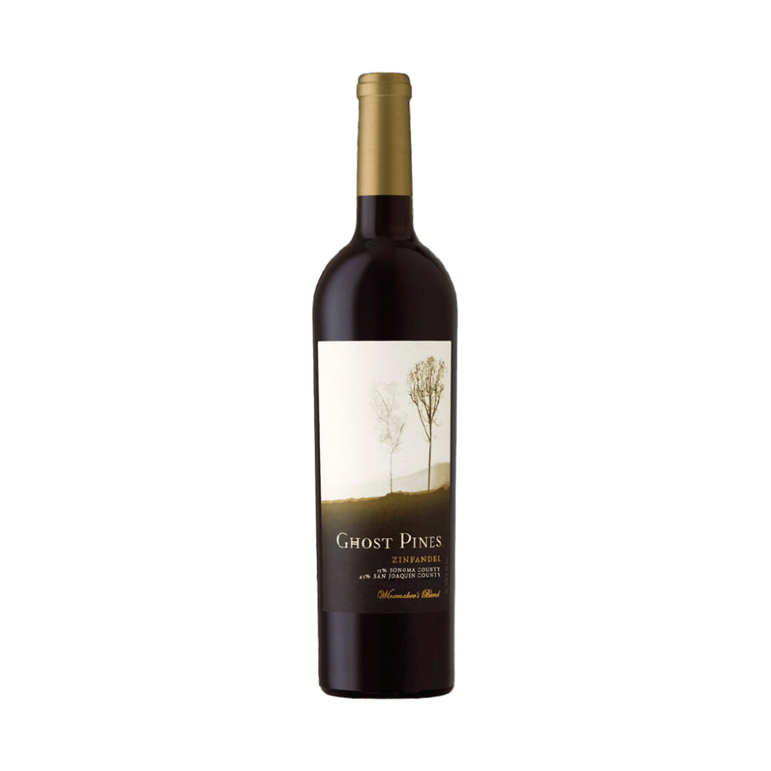 Vino Tinto Ghost Pines Zinfandel 750 ml – Vino californiano robusto y especiado, ideal para carnes a la parrilla