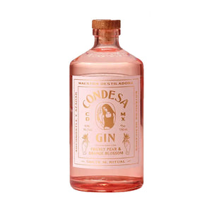 Ginebra Condesa Pink 750 ml – Ginebra artesanal mexicana con botánicos florales, infusión de bugambilia, jamaica y enebro.