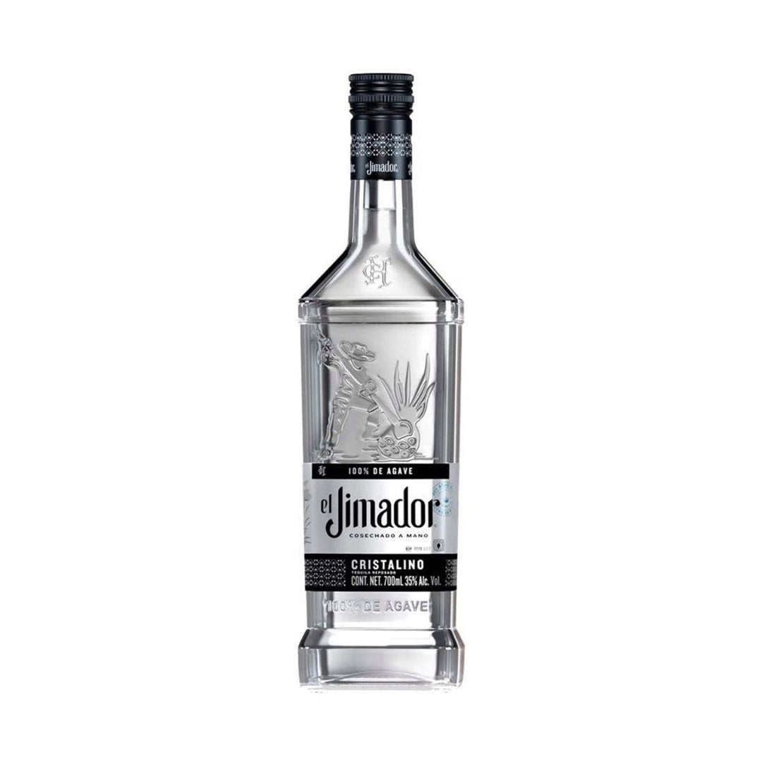 Botella de Tequila Jimador Cristalino 700 ML, destilado de agave azul y filtrado para un acabado suave y limpio.