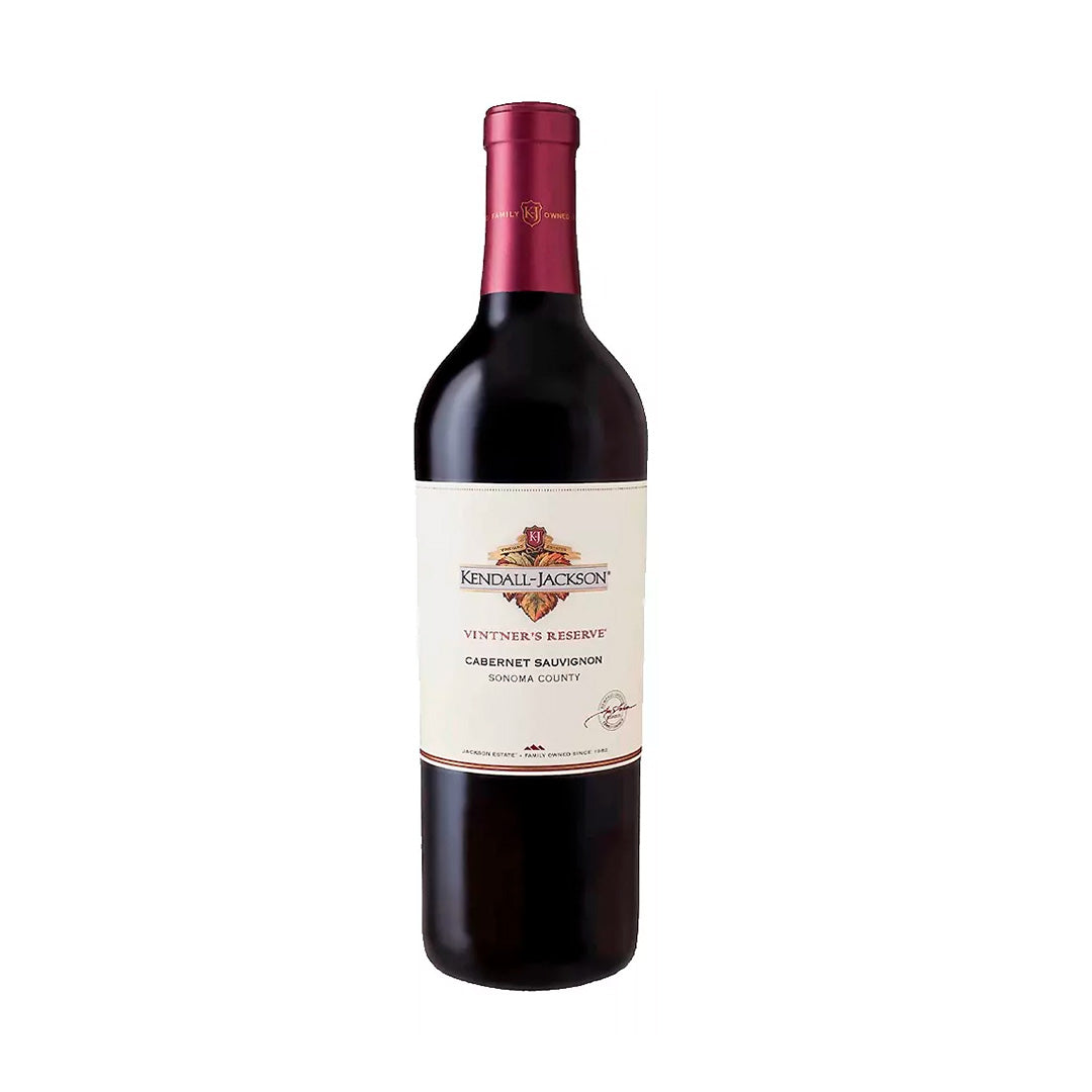 Botella de Vino Tinto Kendall-Jackson Cabernet Sauvignon 750 ml, vino californiano elegante con notas de frutas negras y roble
