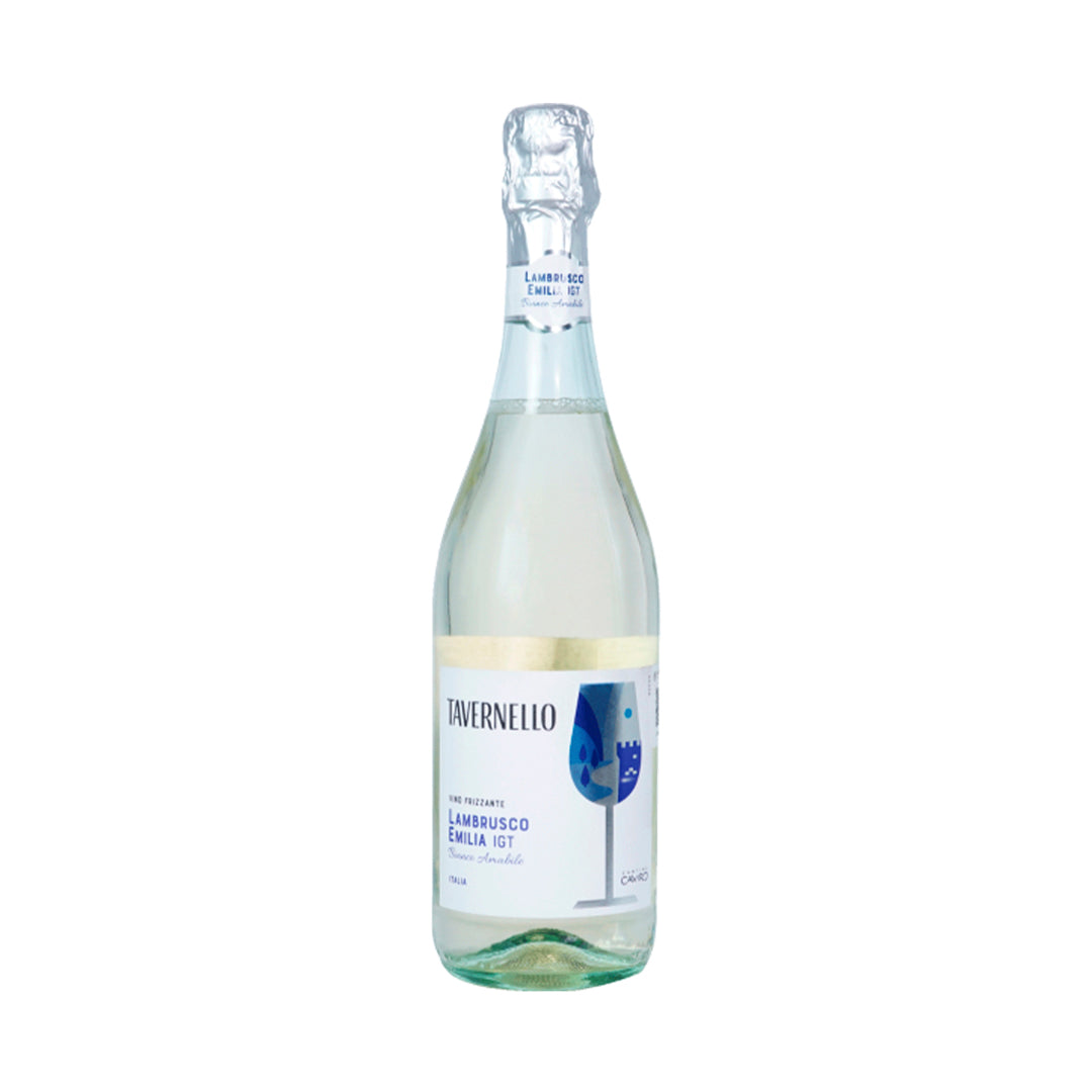 Botella de Tavernello Lambrusco Blanco 750 ml – Vino espumoso italiano semidulce con notas frutales