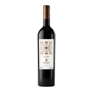 Tres Raíces Malbec 750 ml es un vino tinto mexicano elaborado en Dolores Hidalgo, Guanajuato.