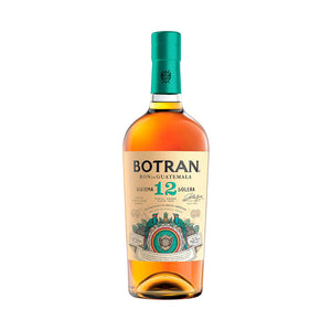 Botella de Ron Botran 12 750 ml – Ron añejado en sistema de solera con notas de frutas maduras, vainilla y caramelo.