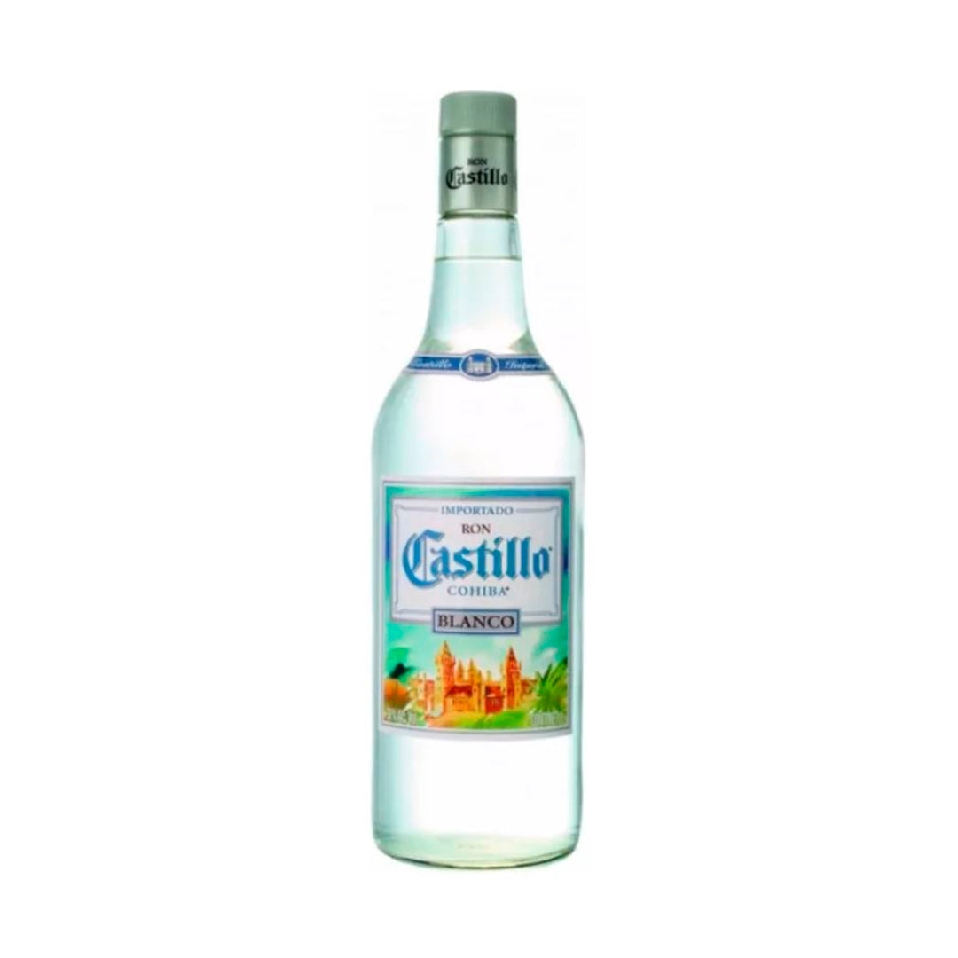 Botella de Ron Castillo Blanco 1000 ml – Ron ligero y suave, ideal para cócteles como mojitos y daiquiris.
