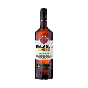 Botella de Ron Bacardí Añejo 750 ml – Ron caribeño añejado con notas de vainilla y roble, ideal para cócteles clásicos.