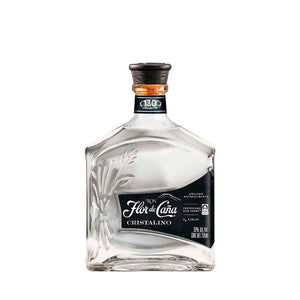 Botella de Ron Flor de Caña Cristalino 750 ml – Ron ultra premium claro, sabor suave con notas de vainilla y coco.
