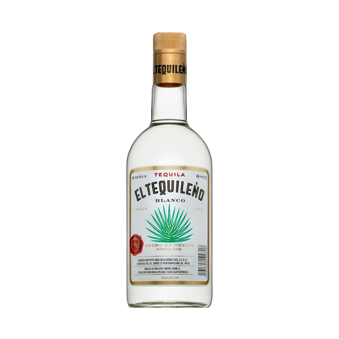 Botella Tequila El Tequileño Blanco 750 ml 100% agave azul