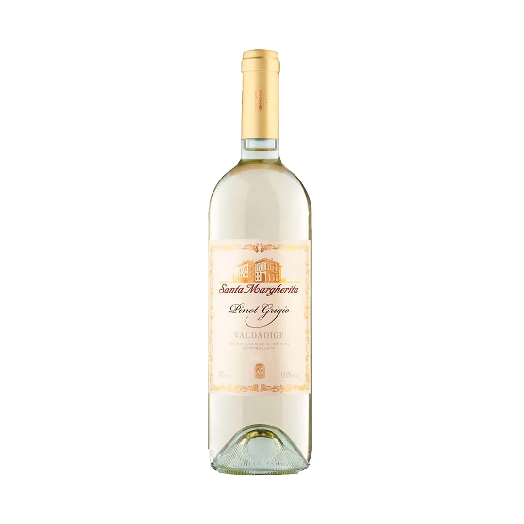 Botella de Santa Margherita Pinot Grigio 750 ml – Vino blanco italiano seco, fresco y elegante.