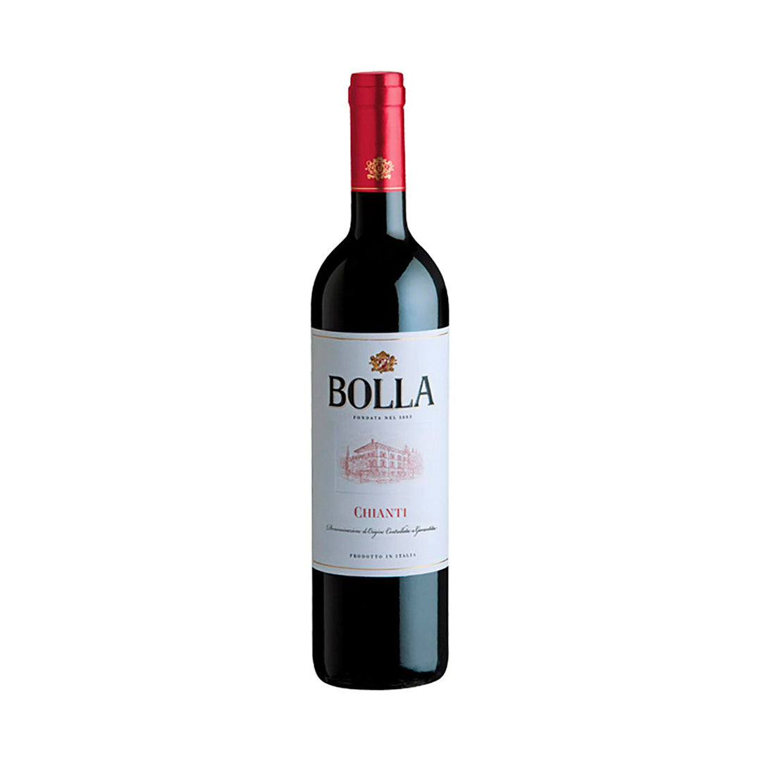 Botella de vino tinto Bolla Chianti DOCG 750 ml – Vino italiano con notas frutales y final equilibrado.