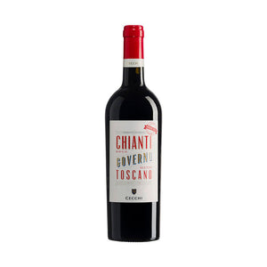 Botella de vino tinto Cecchi Chianti Governo 750 ml – Vino italiano con método tradicional, notas frutales y taninos suaves.