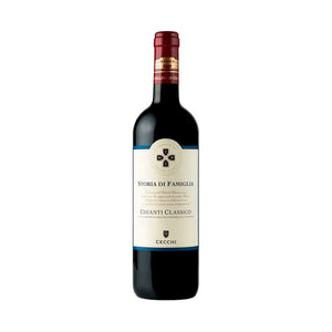 Botella de vino tinto Cecchi Chianti Classico Storia di Famiglia 750 ml – Vino italiano DOCG con sabor elegante y notas frutales intensas.