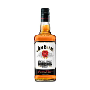 Botella de Jim Beam White 700 ml – Bourbon americano suave, con notas de vainilla, caramelo y madera.