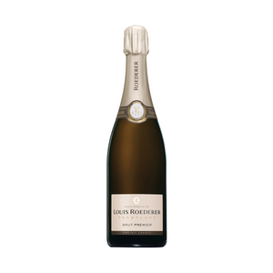 Botella de Louis Roederer Brut Premier 750 ML con detalles sofisticados y elegante presentación