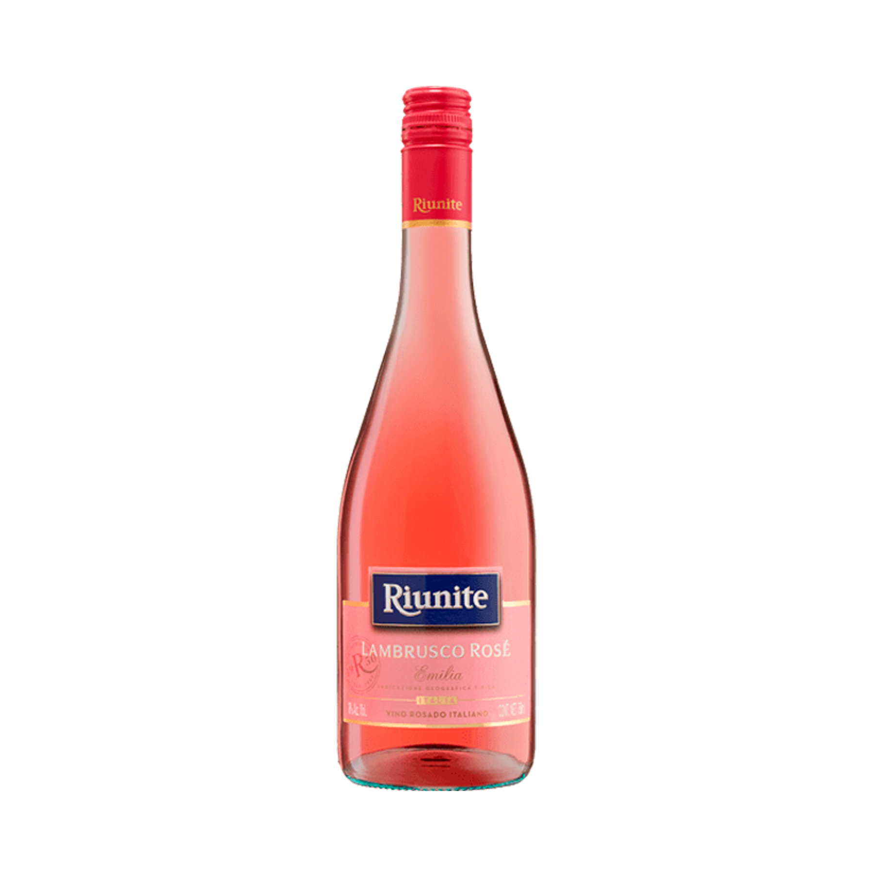 Botella de Riunite Lambrusco Rosé 750 ml – Vino espumoso rosado semidulce italiano con notas frutales