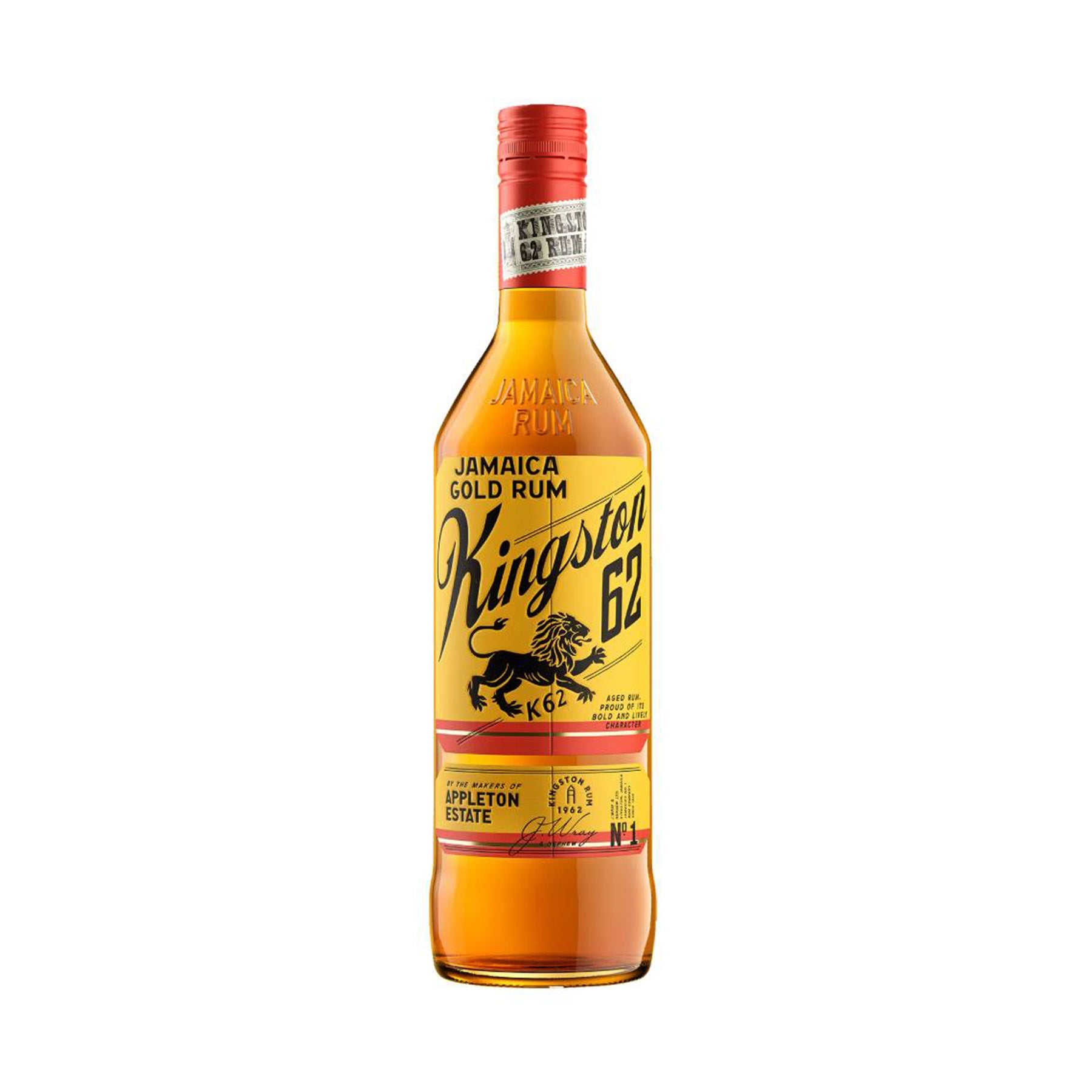 Botella de Ron Kingston 62 Especial 950 ml 40% – Ron jamaicano de sabor robusto y versátil, ideal para cócteles y tragos largos.