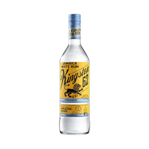 Botella de Ron Kingston 62 Blanco 750 ml – Ron caribeño suave, ideal para cócteles tropicales.