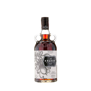 Botella de Ron Kraken Black Spiced 750 ml – Ron oscuro especiado con notas de vainilla, clavo y canela.
