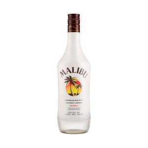 Botella de Ron Malibu 750 ml – Ron caribeño con sabor a coco, ideal para cócteles tropicales.