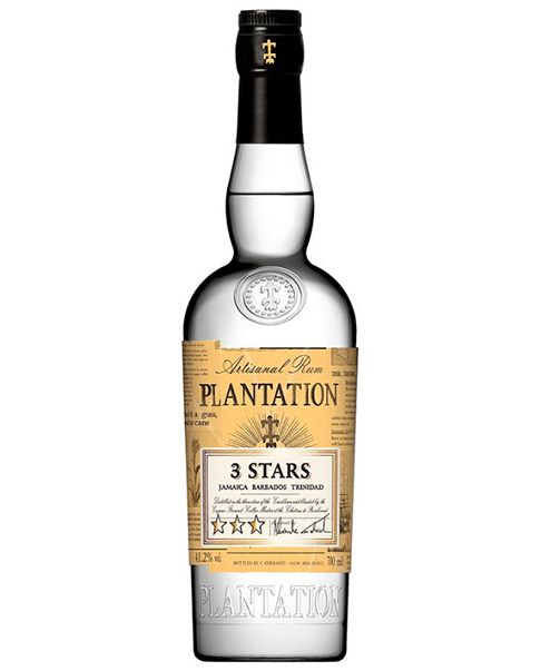 Botella de Ron Plantation Rum 3 Stars 750 ml – Mezcla de rones caribeños con notas de frutas tropicales y miel.